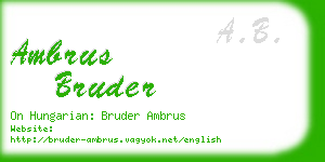 ambrus bruder business card
